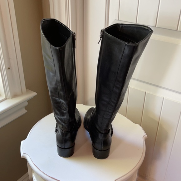 Franco Sarto Tall Black Leather Boots - Picture 4 of 6